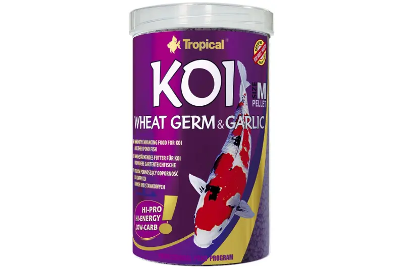 Tropical Koi Wheat Germ & Garlic M, 1 litre