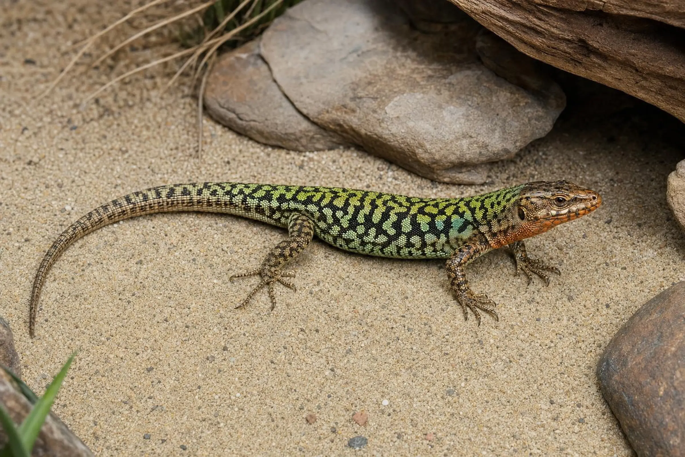 Lézard des ruines noir-bleu, Podarcis siculus paulae