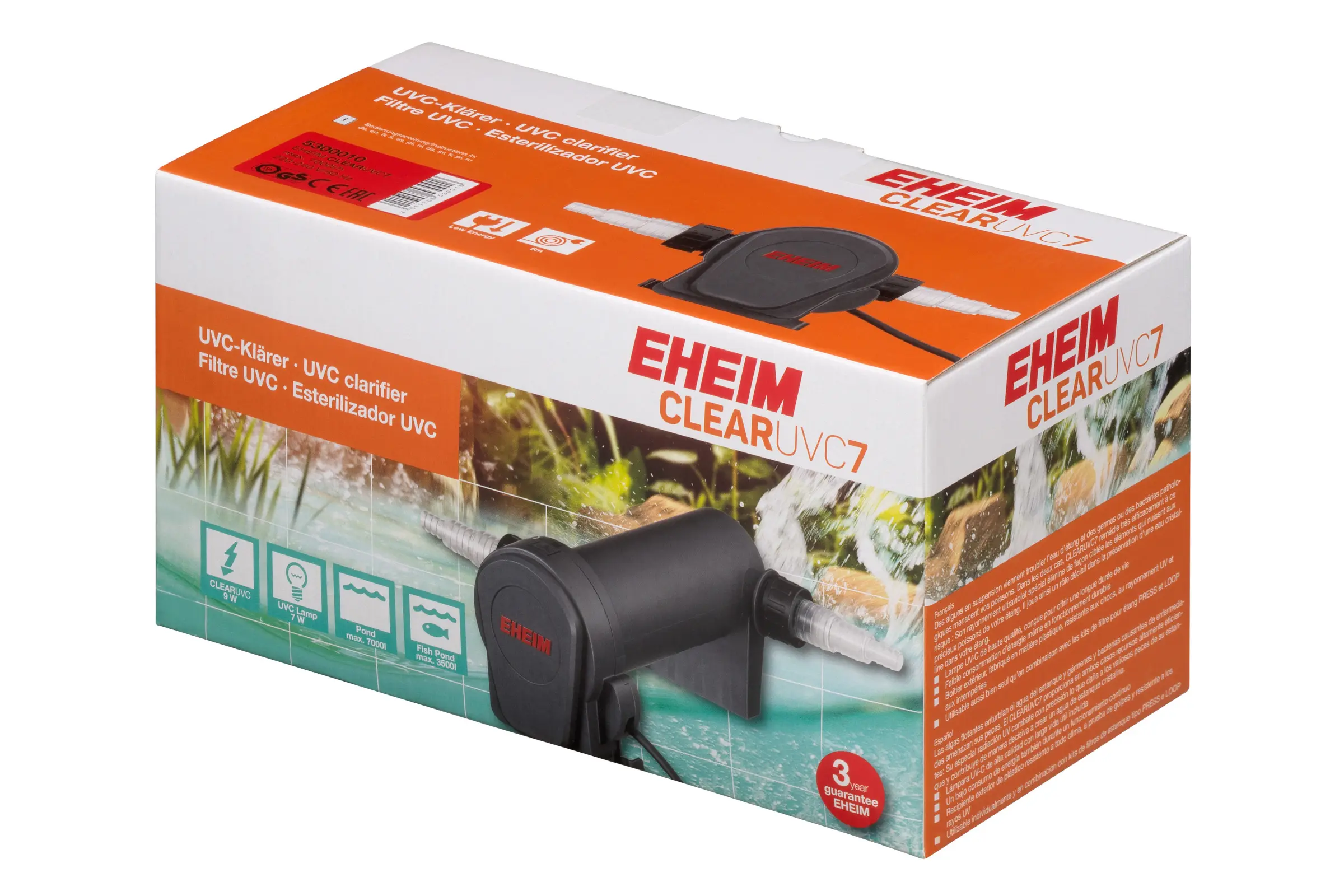 Eheim CLEARUVC-7, clarificateur UV pour bassin avec 7 watts