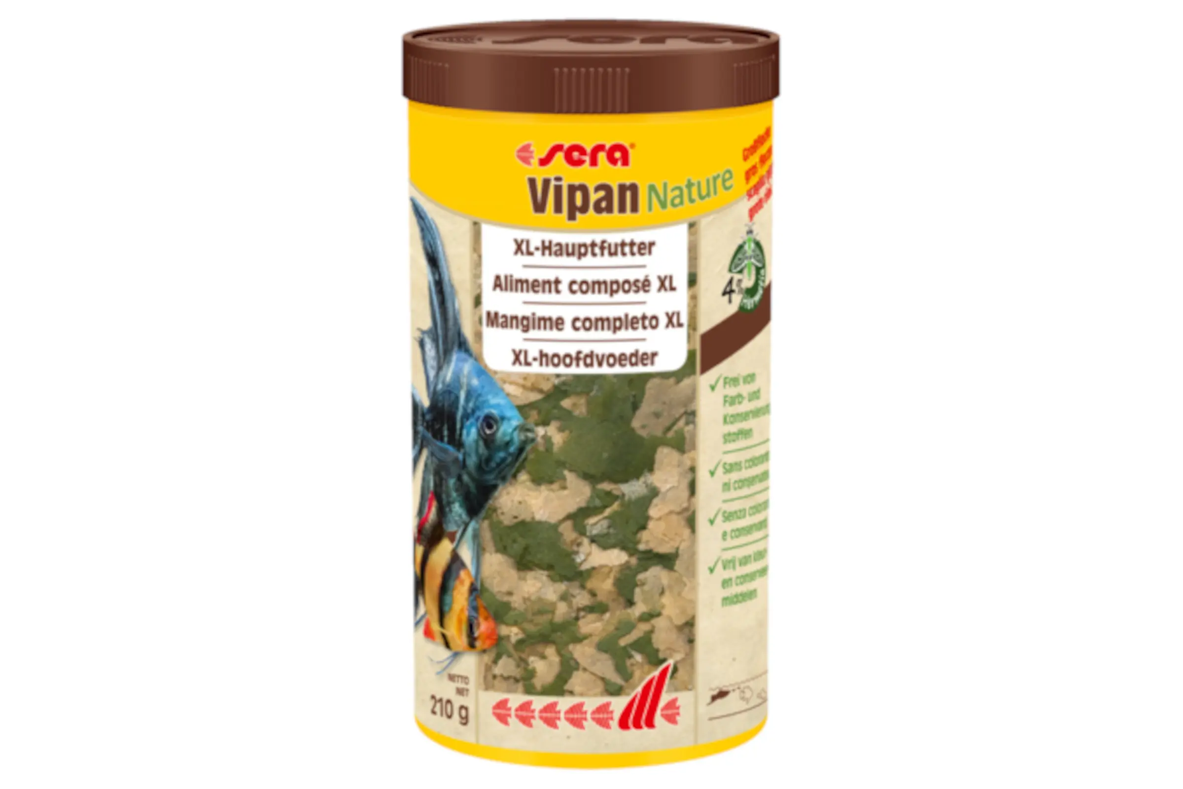 Sera Vipan Nature grands flocons, flocons XL d’aliment complet, 1000 ml