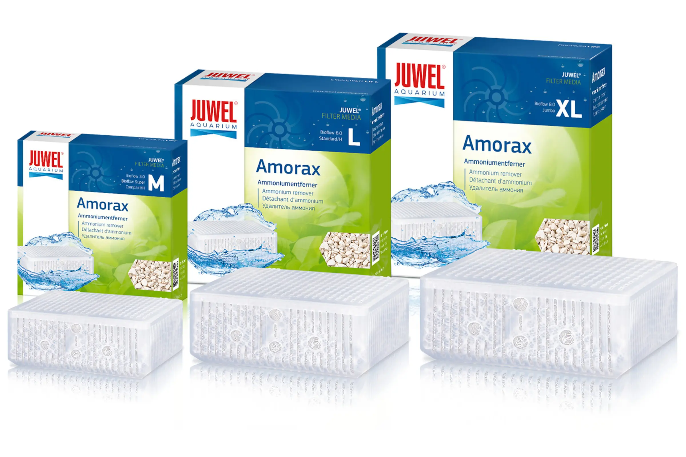 Juwel Amorax, cartouche éliminatrice d’ammonium, en 3 tailles