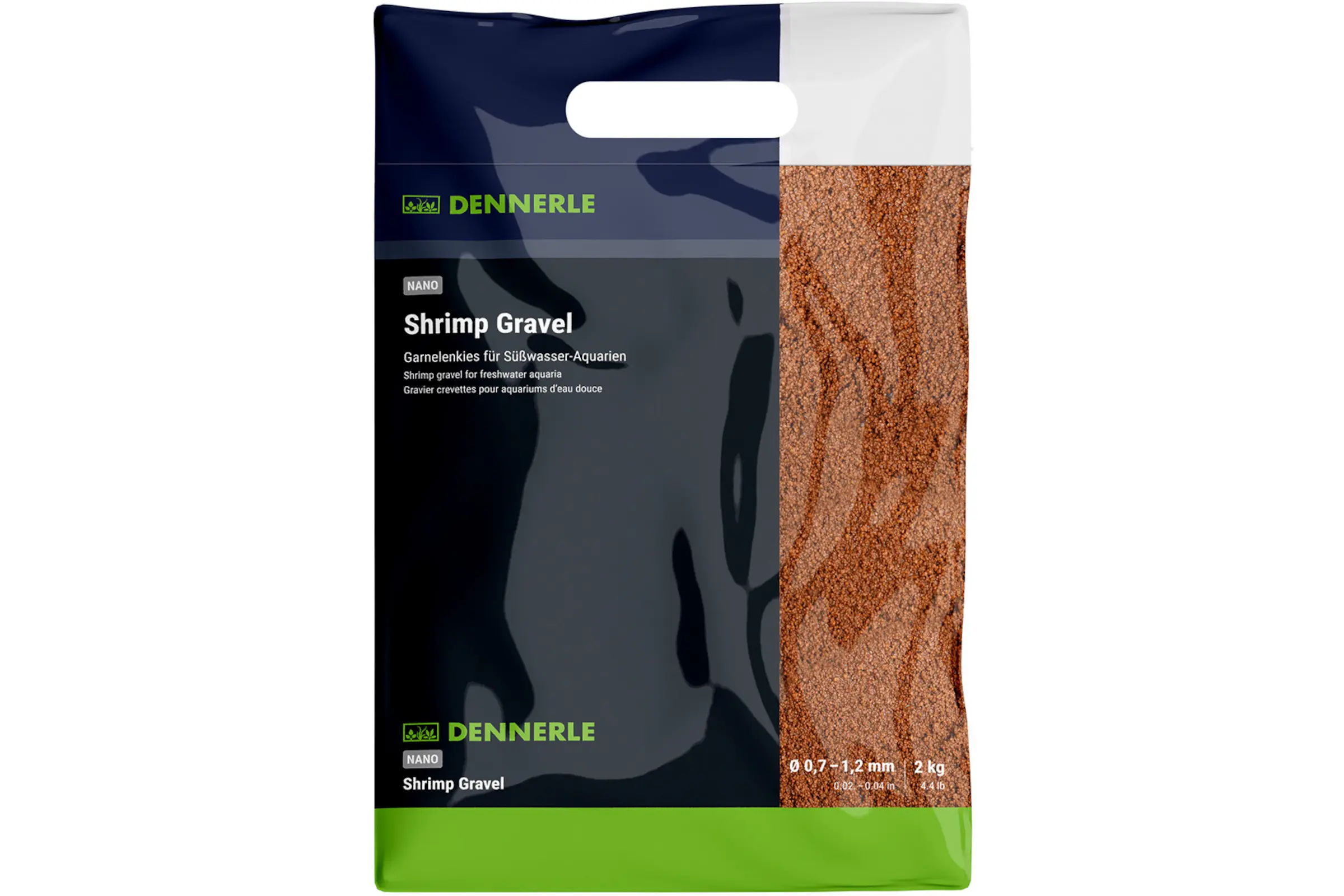 Dennerle Nano gravier pour crevettes, Bornéo brun, 2 kg