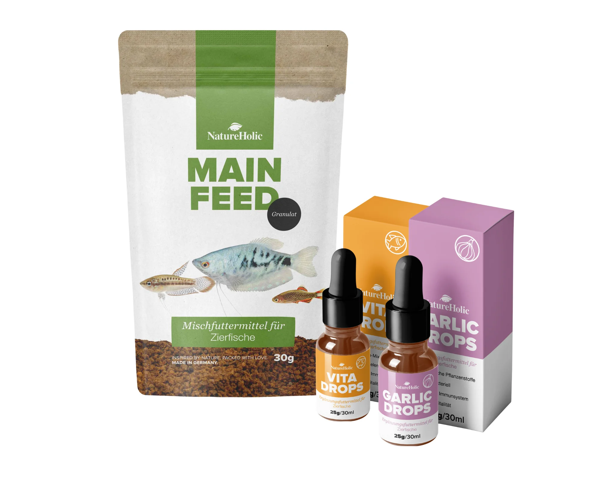 NatureHolic Granulés de nourriture pour poissons d’aquarium, anti-maladie des points blancs