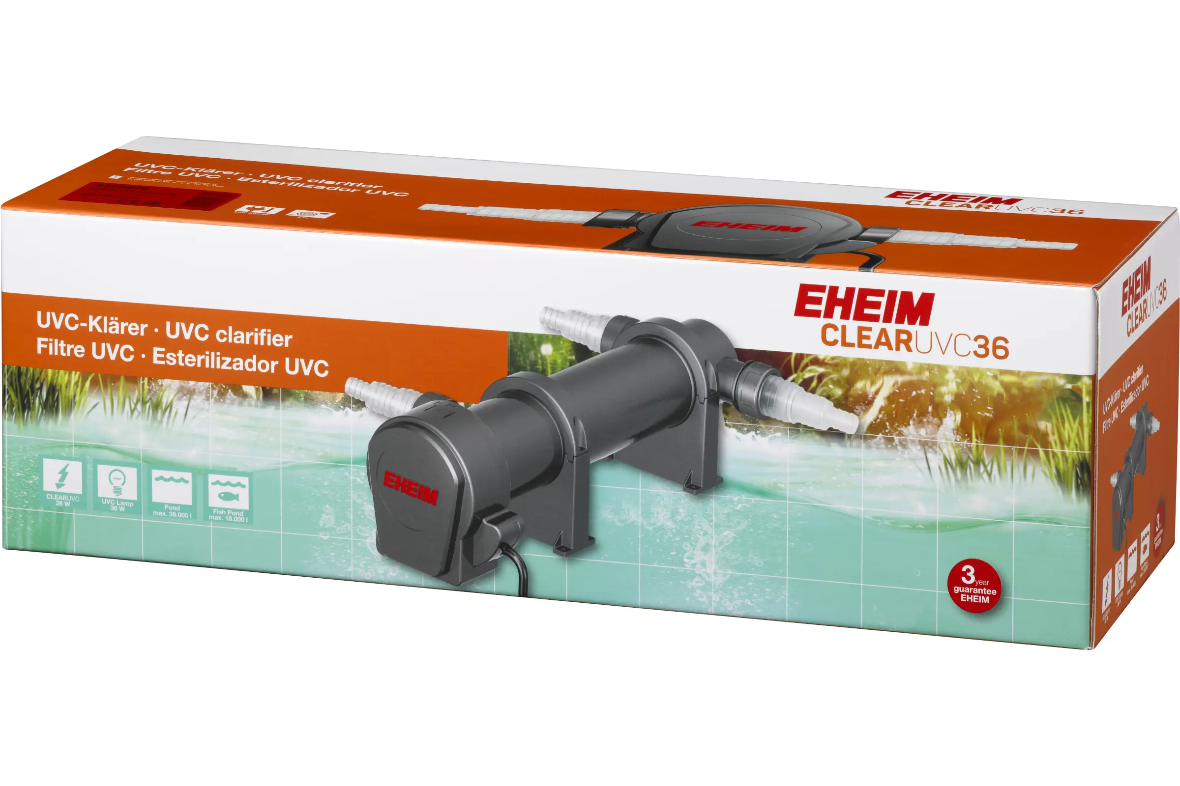 Eheim CLEARUVC-36, clarificateur UV pour bassin avec 36 watts