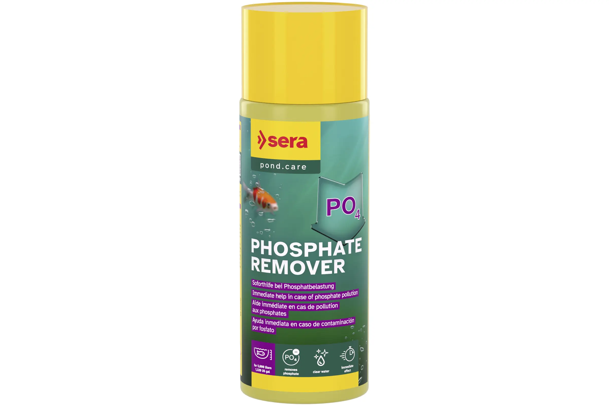 Sera pond Phosphat Remover, en 500 ml et 2,5 litres